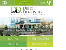 Tablet Screenshot of designdentistry.com